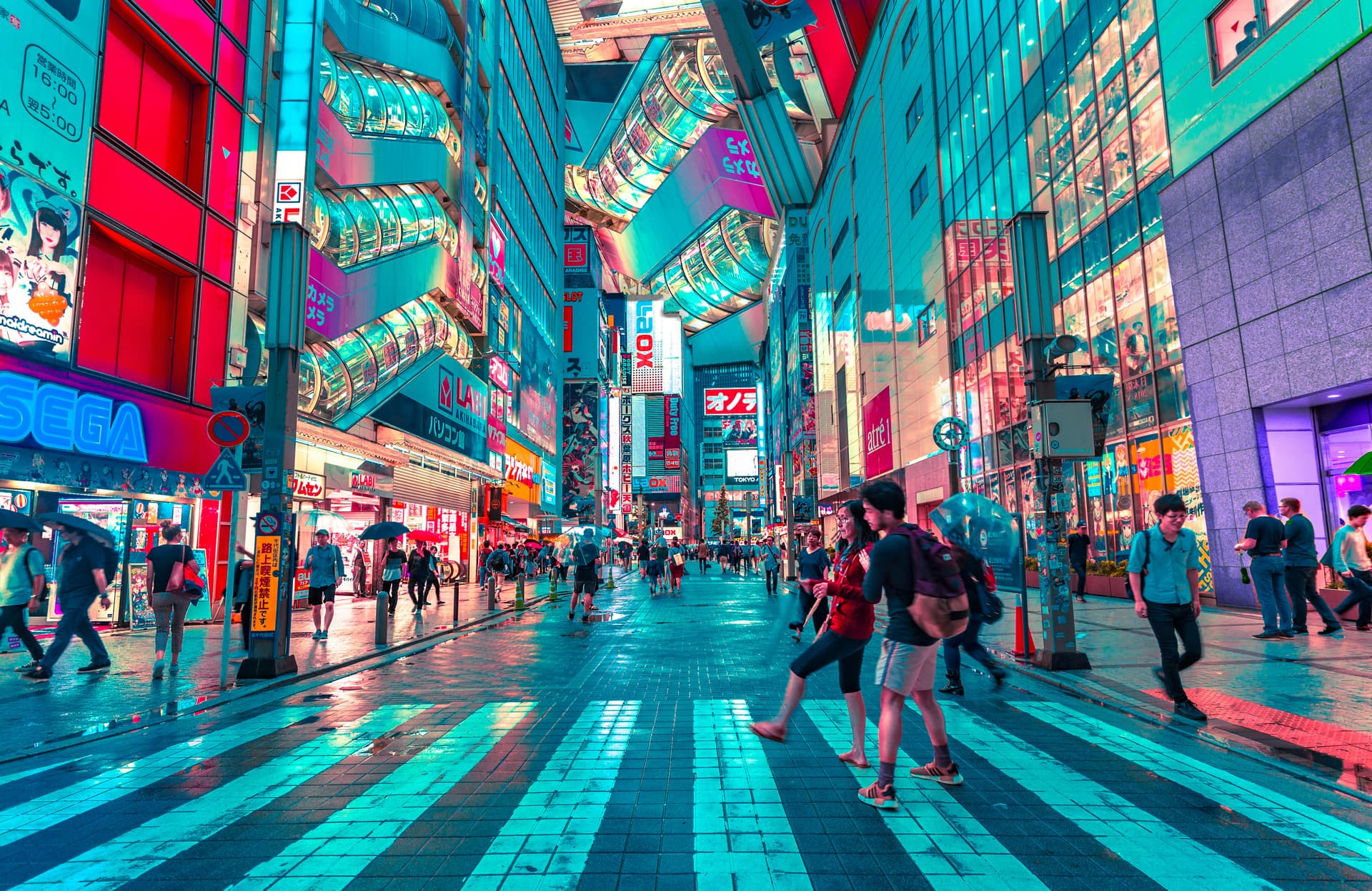 Shibuya Crossing à Tokyo de nuit