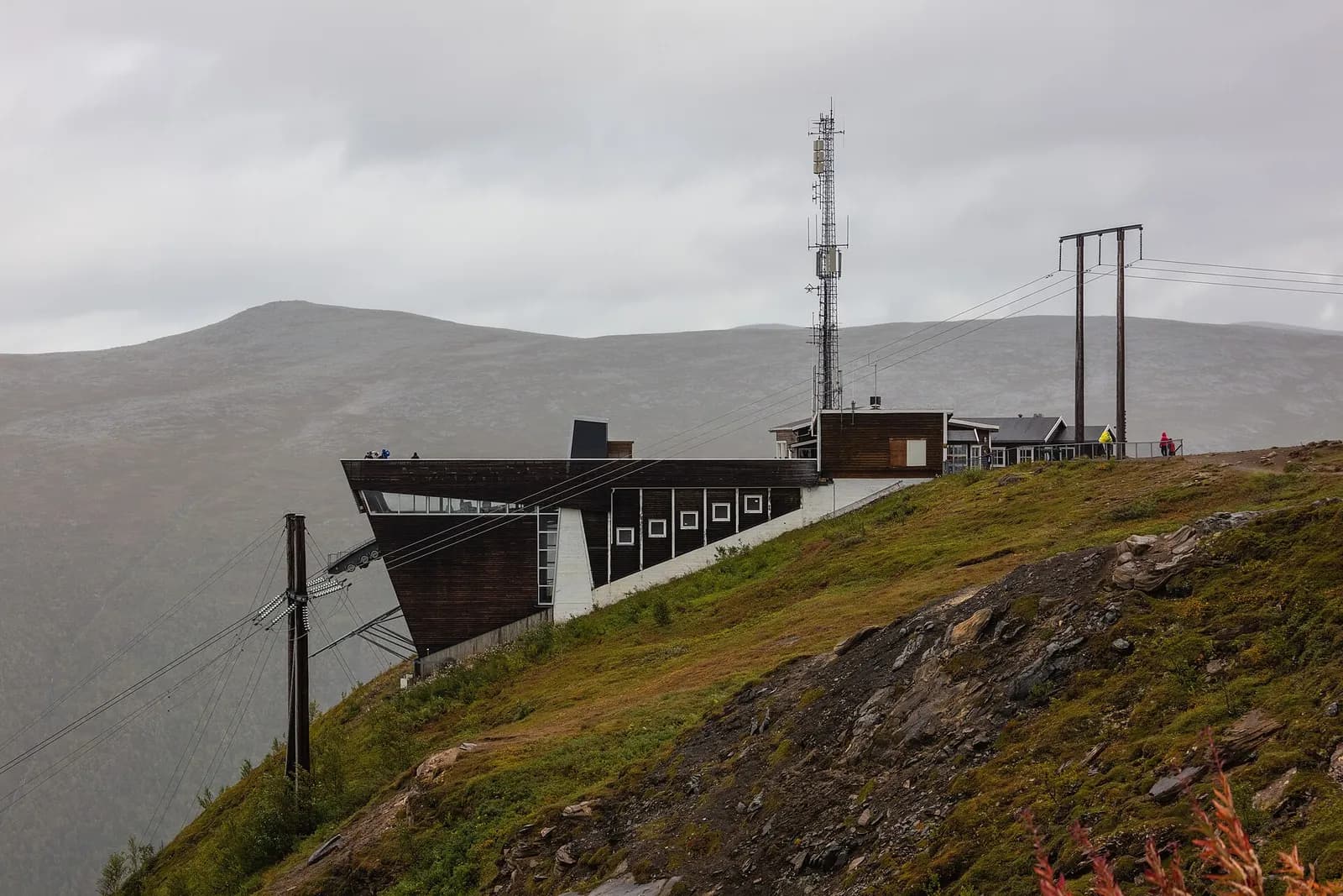 station supérieure du téléphérique Fjellheisen sur les hauteurs de Tromsø