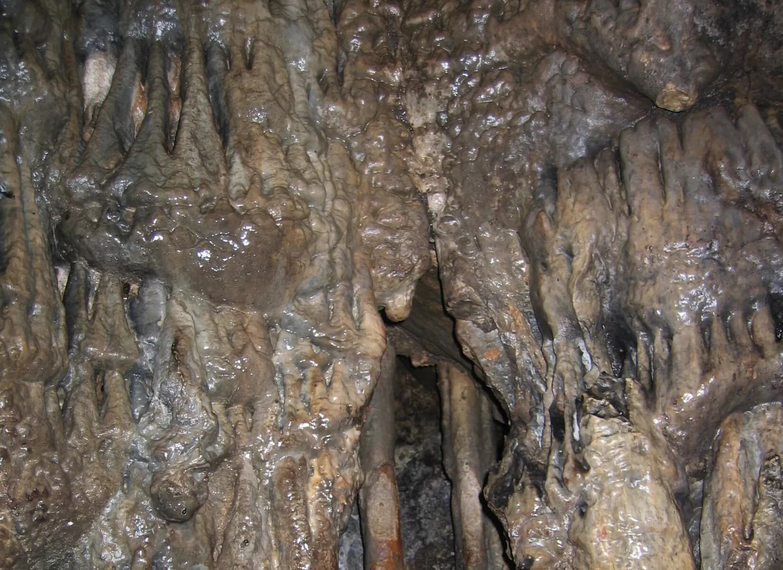The stairs descending into the Psychro Cave