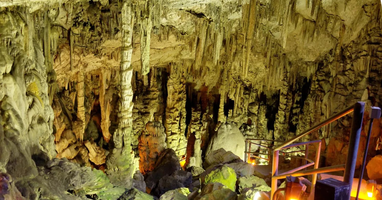 Stalactites inside the Psychro Cave