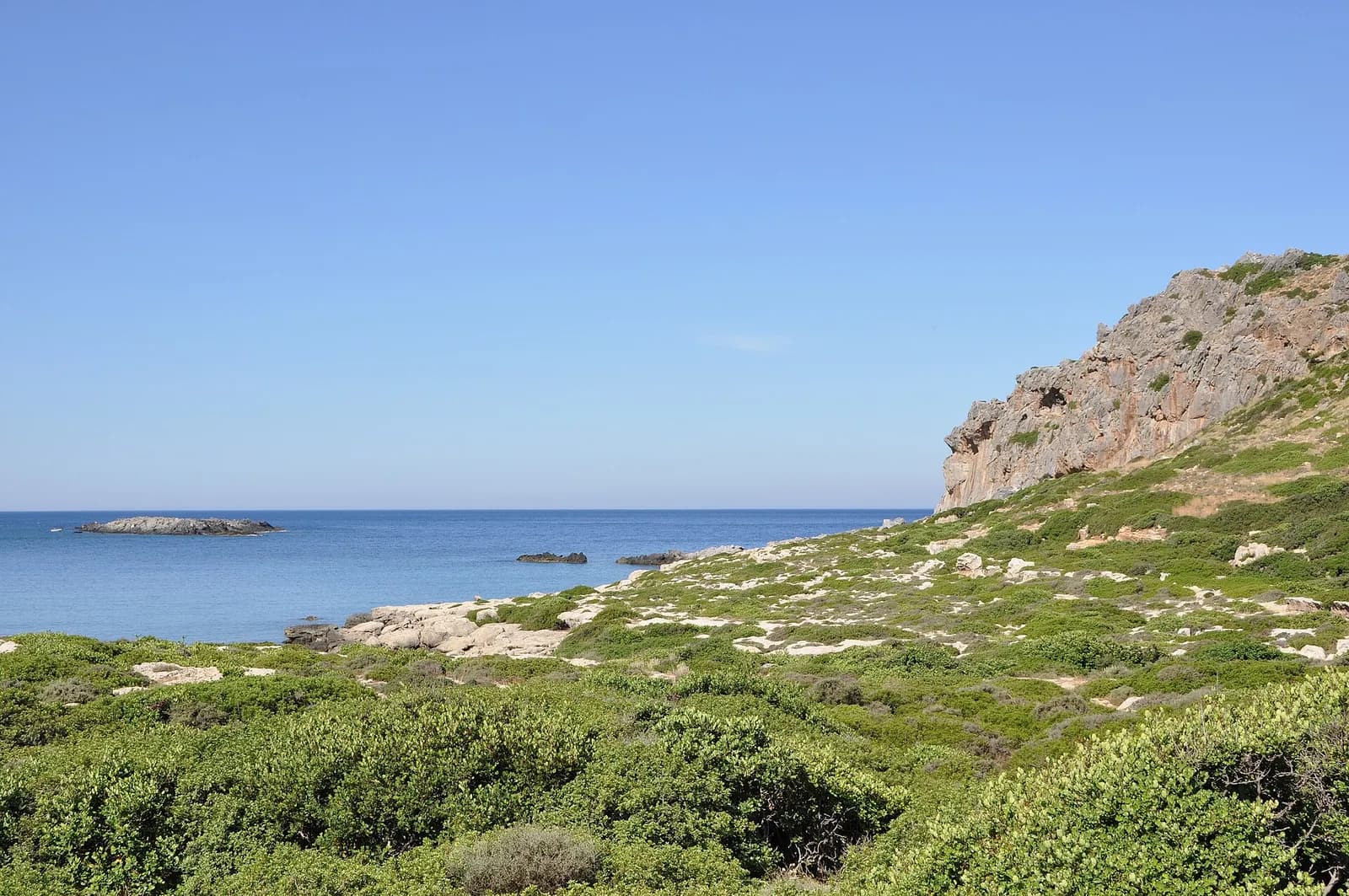 The Phalasarna coastline and its coves