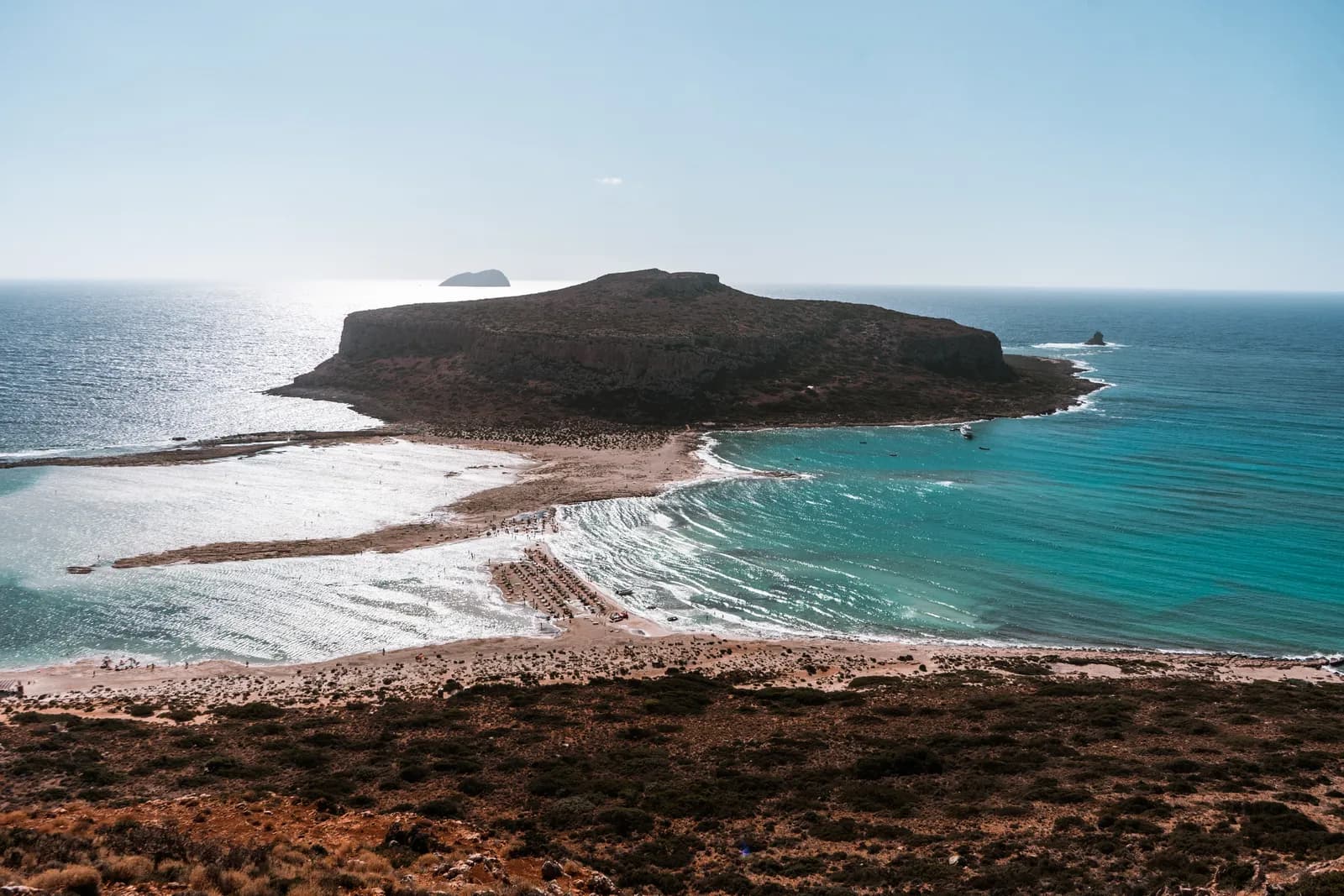 Le lagon turquoise de Balos et le cap de Gramvousa, dans l'extrême ouest de la Crète