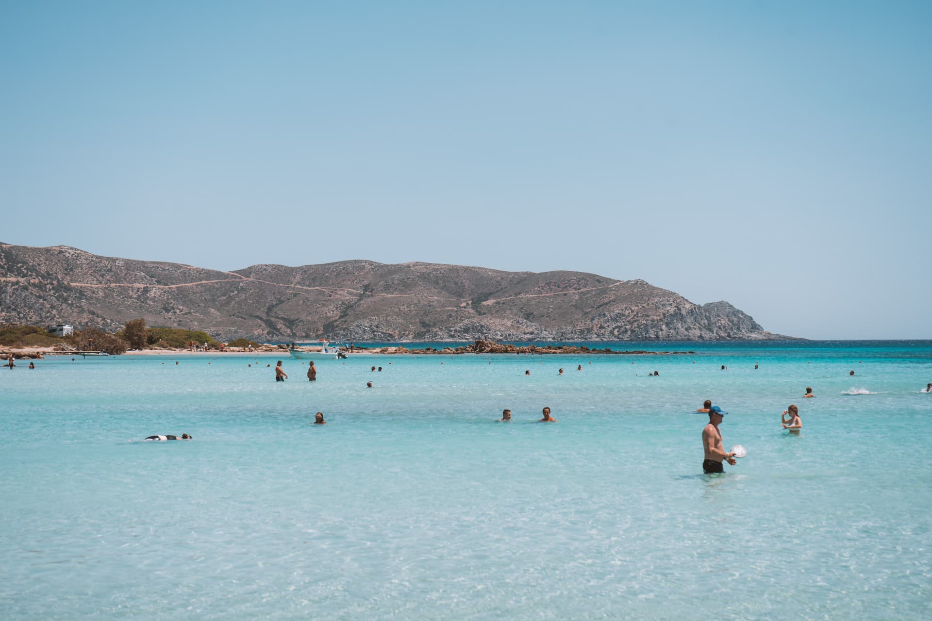 Crystal-clear waters of Elafonisi, habitat of Caretta Caretta sea turtles