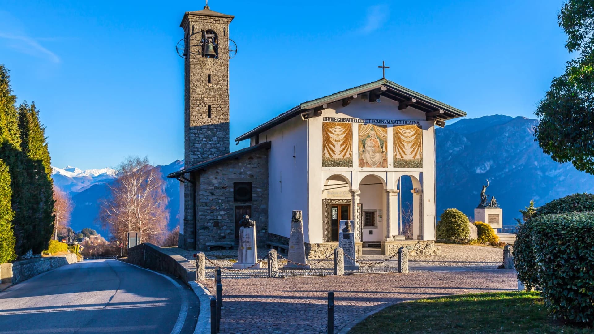 Sanctuary of the Madonna del Ghisallo, the cyclists' chapel above Lake Como