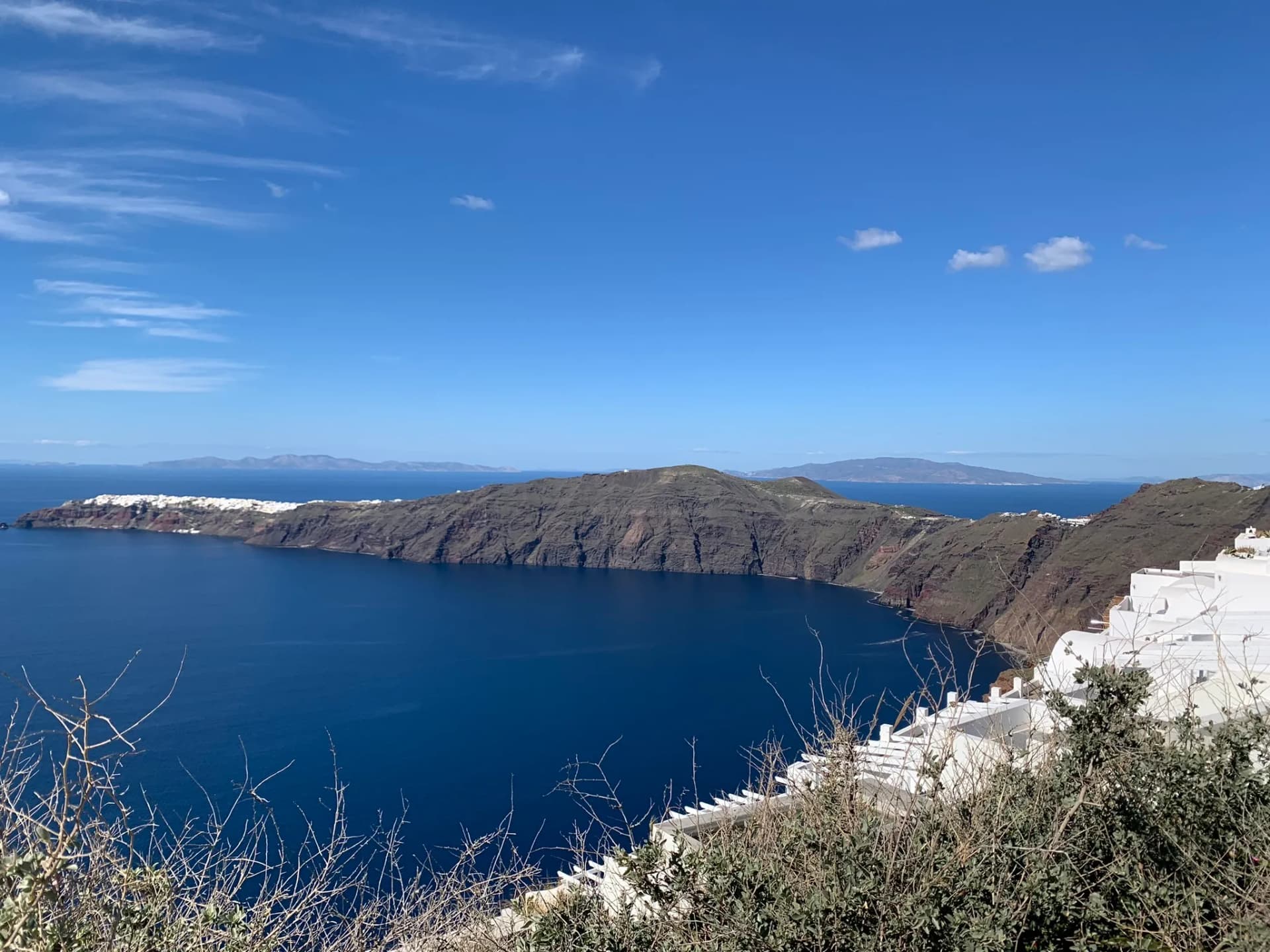 Village of Imerovigli perched on the Santorini caldera