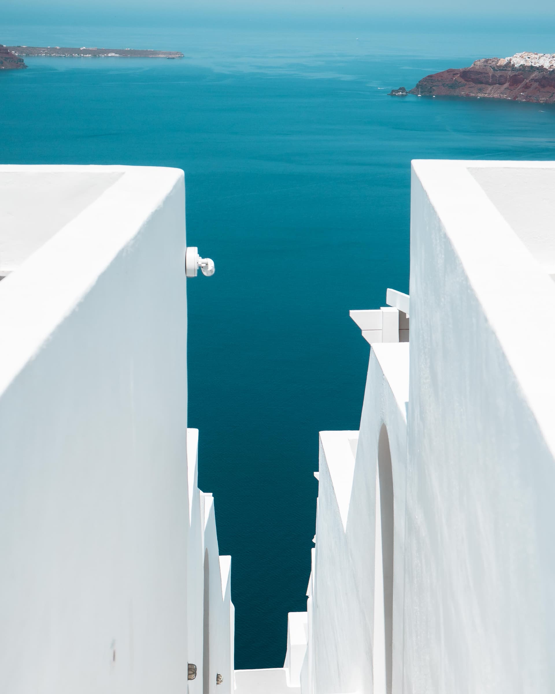 View from Imerovigli over the caldera and volcanic islands