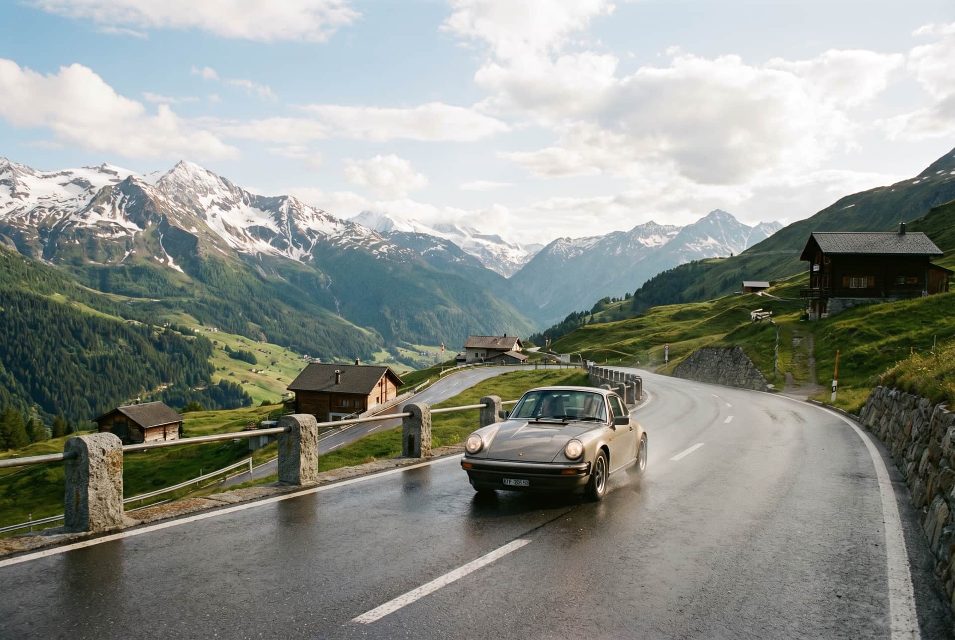 Swiss Alpine road through the Alps — motorway vignette guide 2026