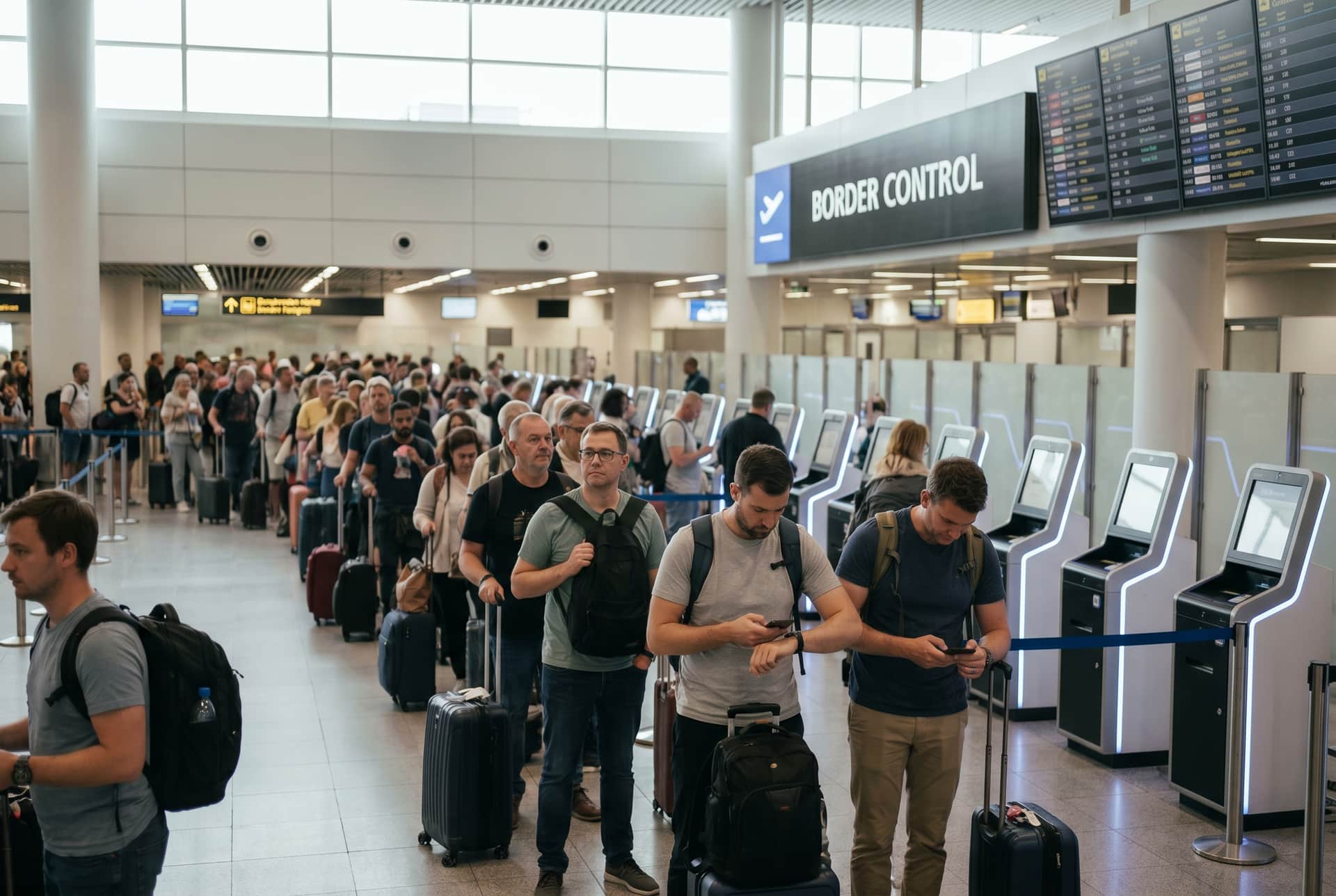 Des centaines de voyageurs ratent leur vol depuis le déploiement complet