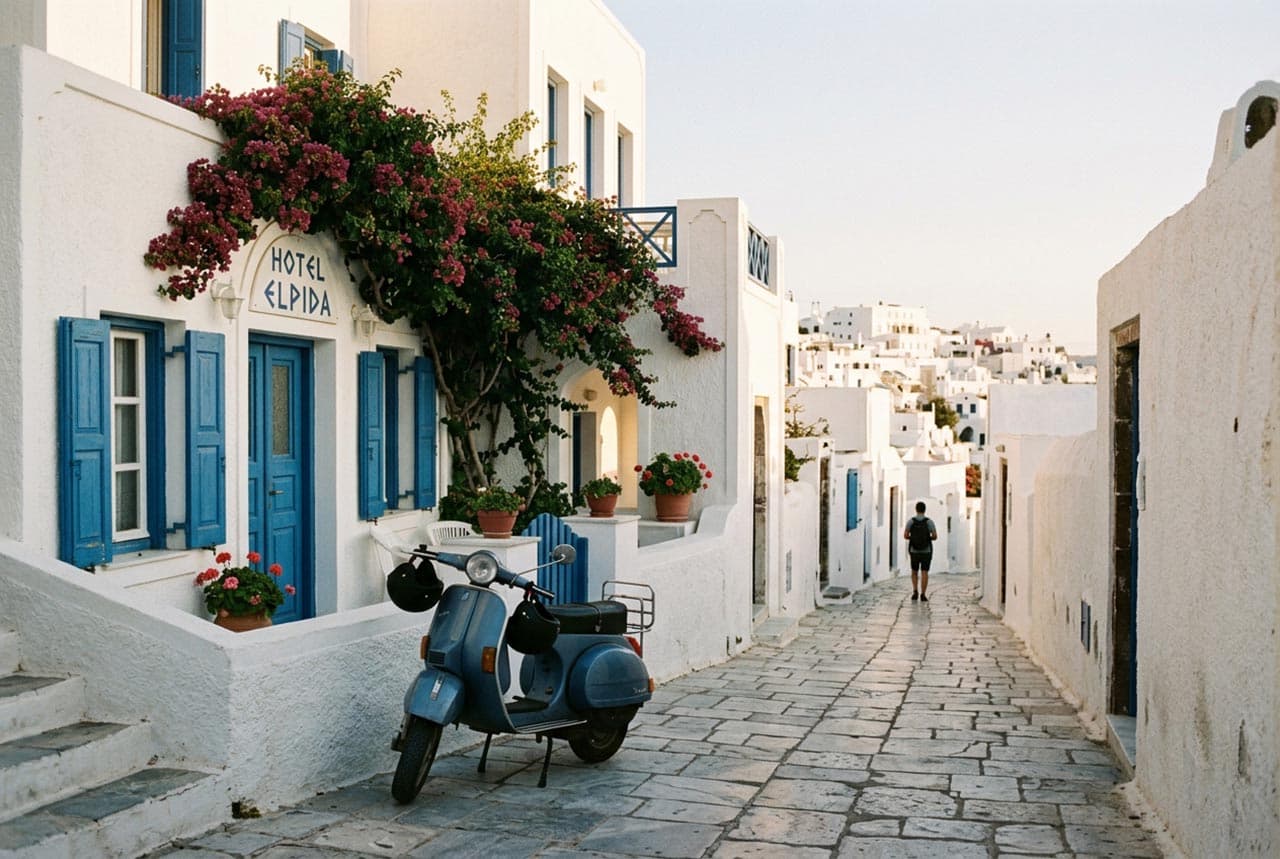 How to ride a scooter safely in Santorini