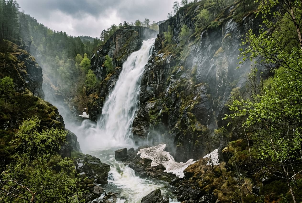 La Norvège lors de la fonte des glaces