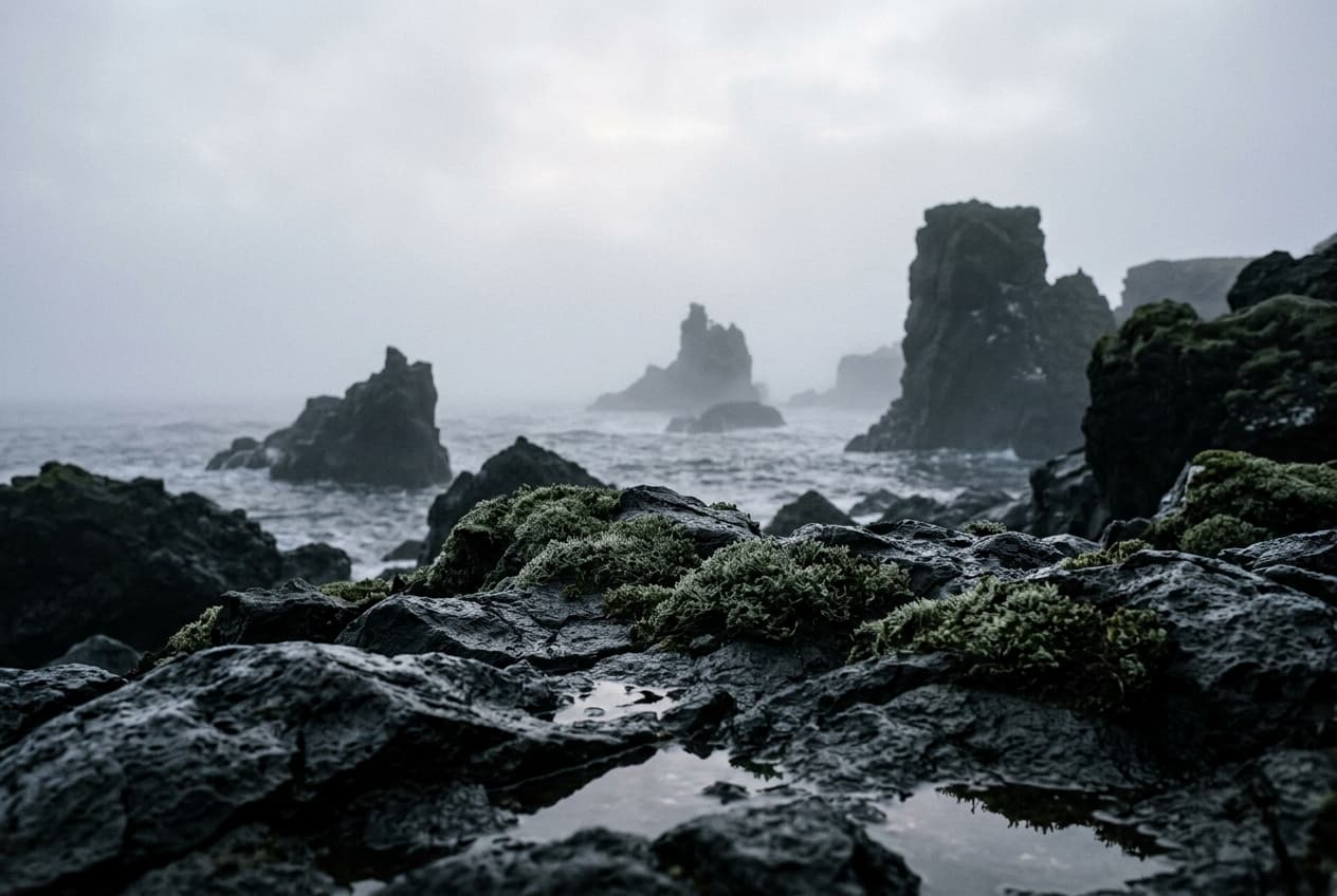 Fjord islandais dans la brume du matin, pays classé le plus sûr du monde en 2026