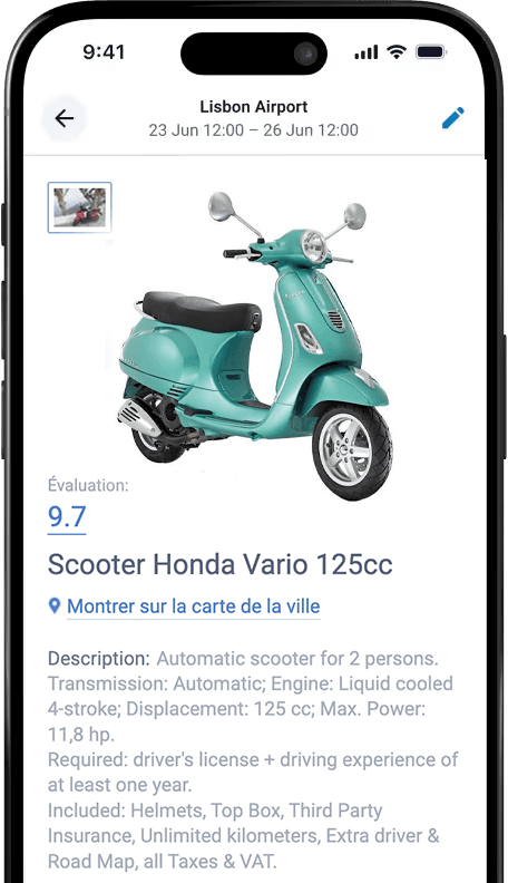 BikesBooking application mobile