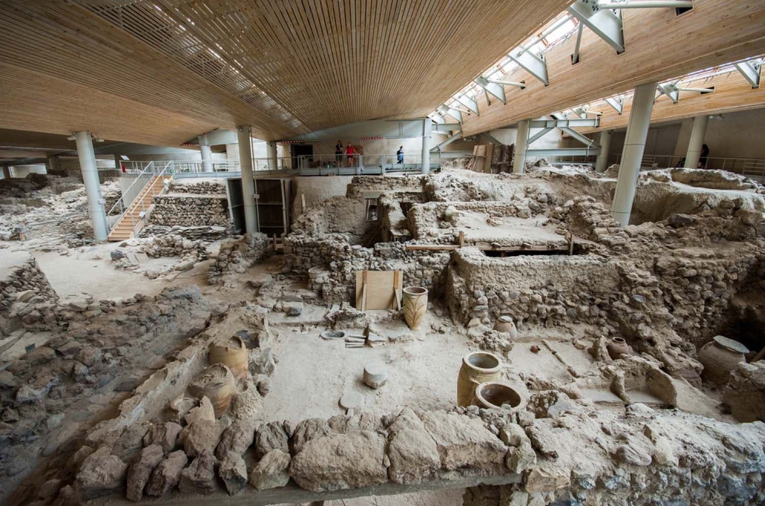 Le site archéologique d'Akrotiri à Santorin, une curiosité historique