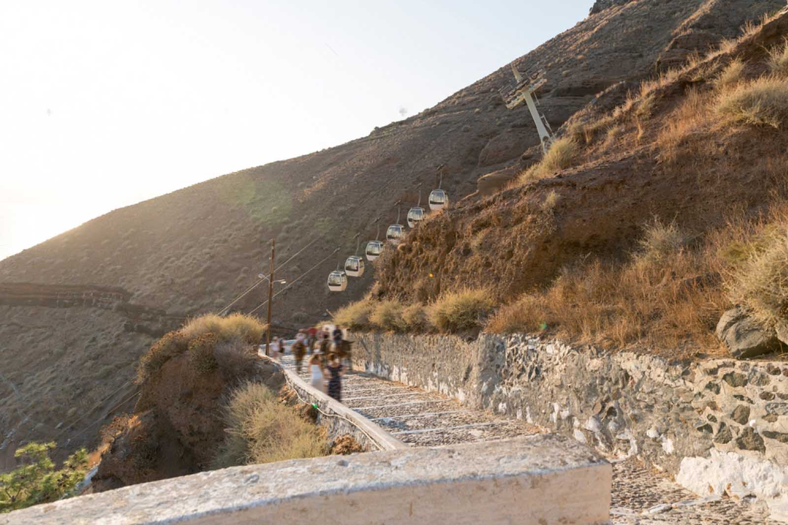 Le téléphérique de Fira : une vue spectaculaire sur Santorin