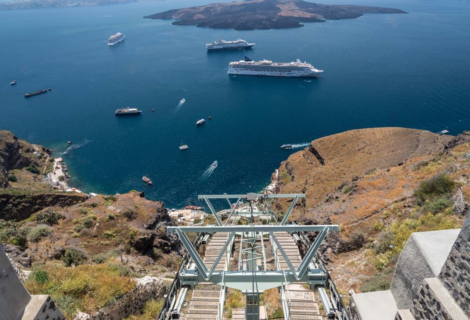 Le téléphérique de Fira : une vue spectaculaire sur Santorin