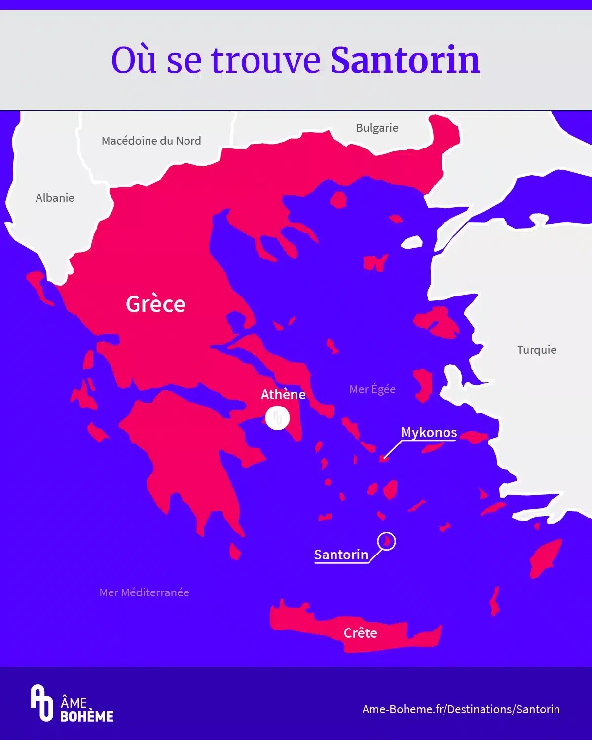 Map — Where is the island of Santorini?