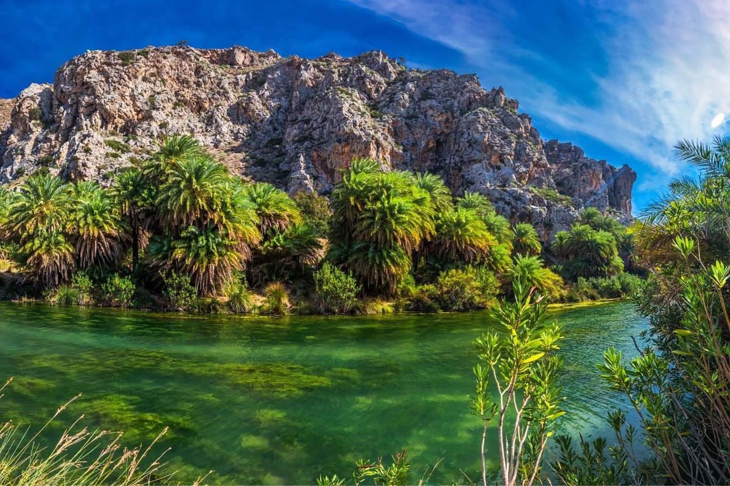 Plage de preveli crete guide — La beach de Preveli : palmiers et oasis en Crete