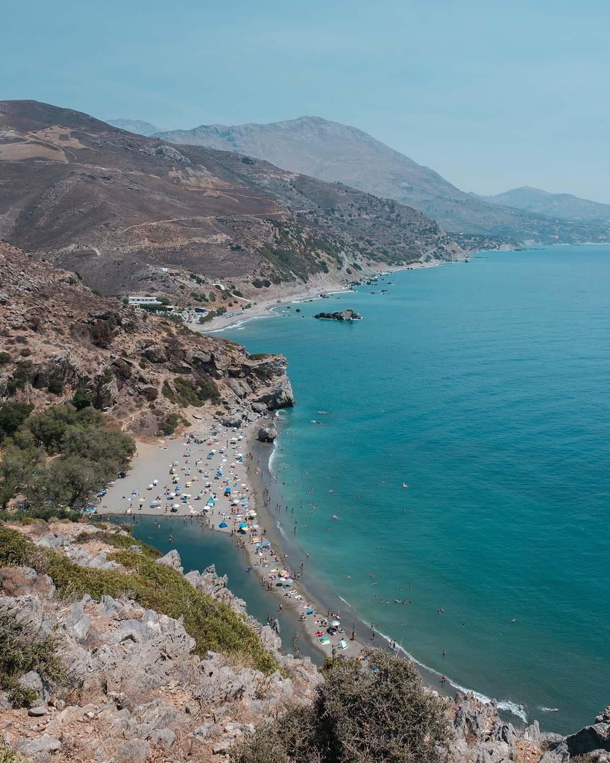Plage de preveli crete guide — La beach de Preveli : palmiers et oasis en Crete