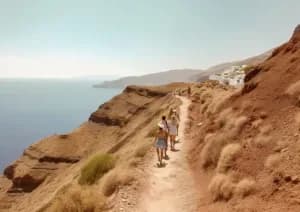 Voyager à Santorini en Famille - Randonnée de Fira à Oia
