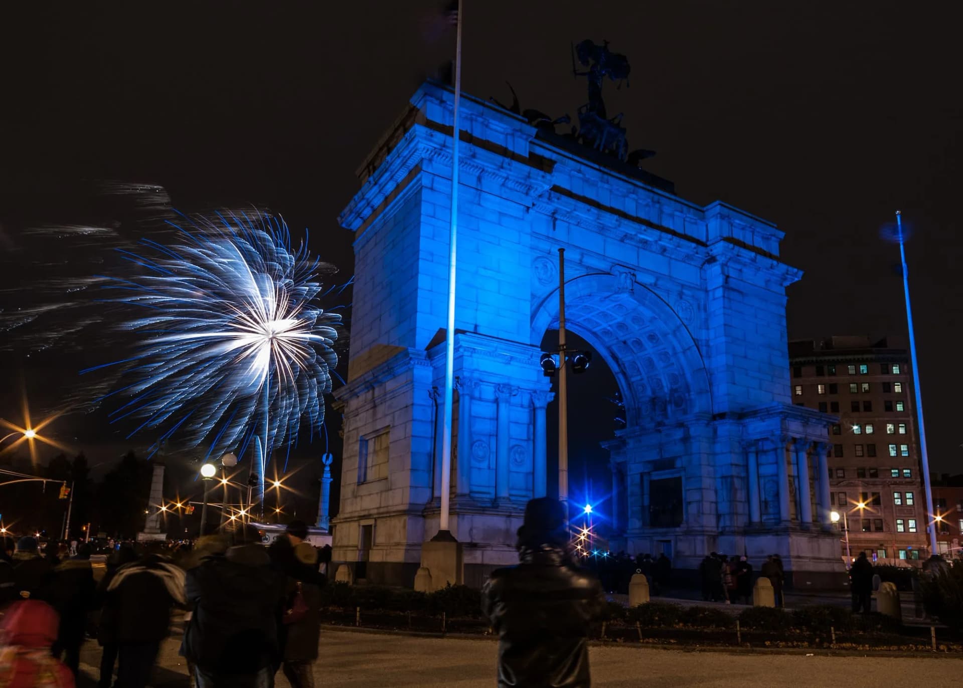 Les feux d'artifices depuis Brooklyn à Prospect Park