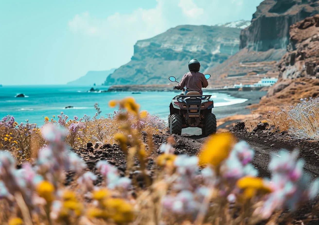 Le quad, la beste façon de se déplacer à Santorini