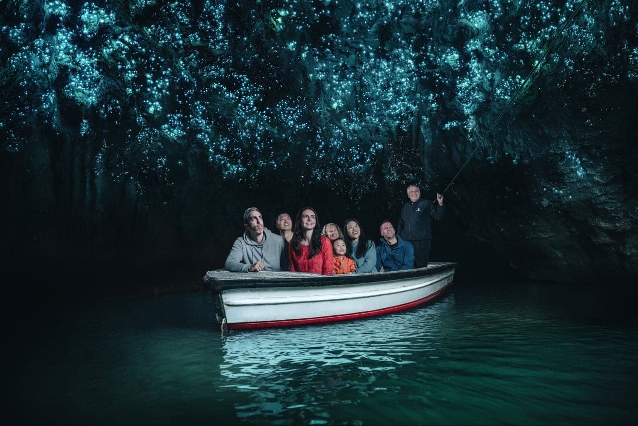 Des tours classiques en bateau dans les grottes de Waitomo