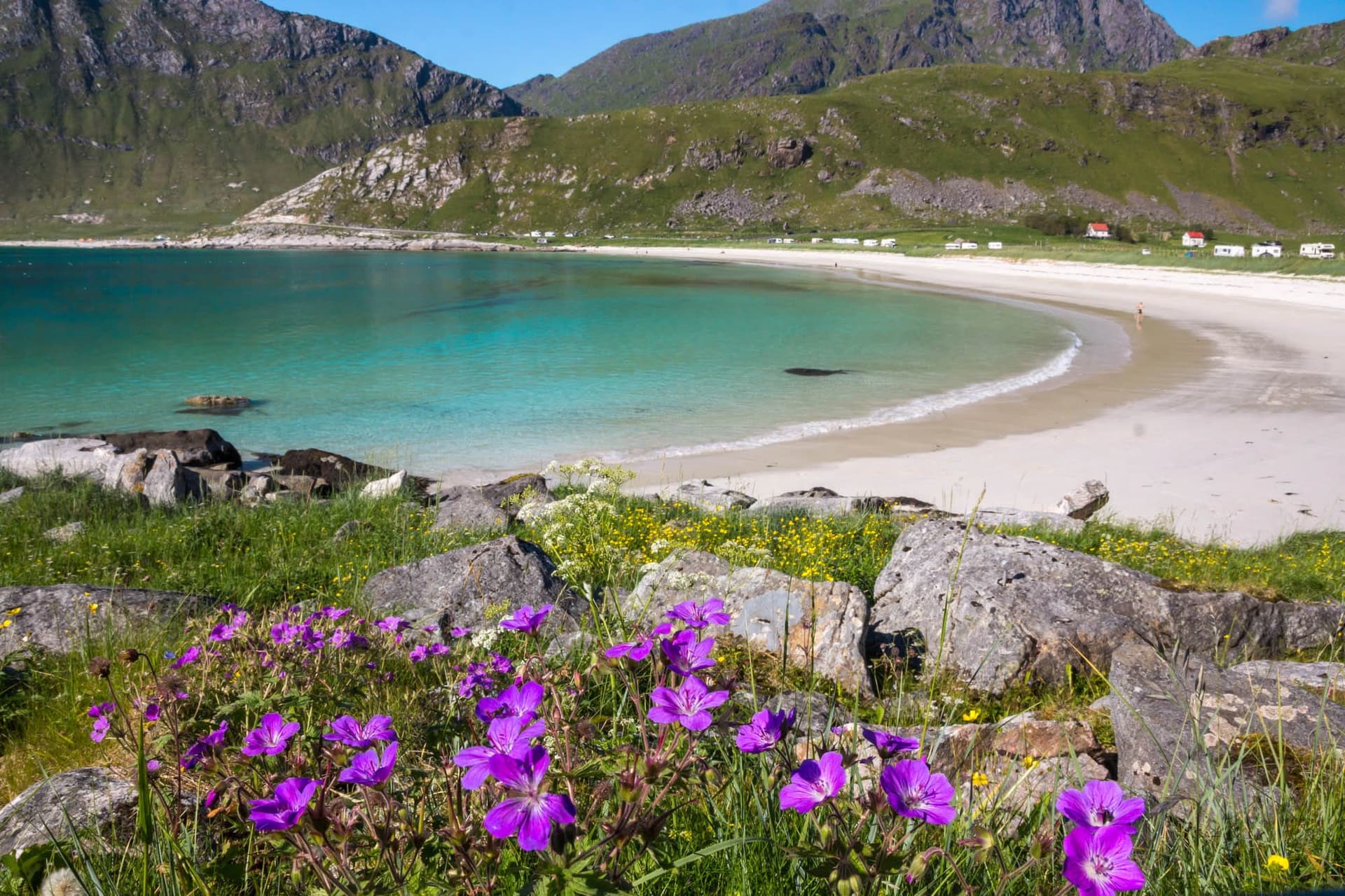 Randonnez autour d'Haukland Beach