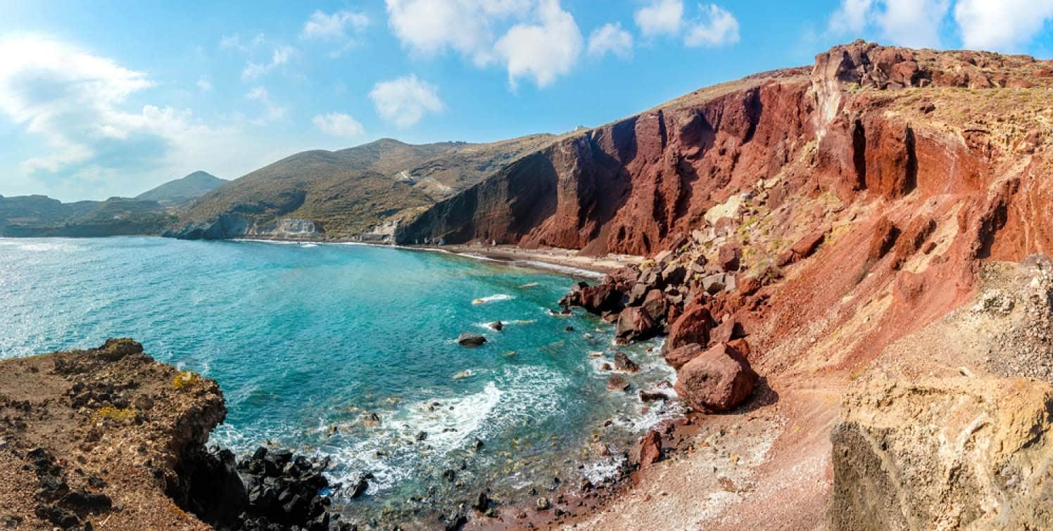 La plage de Red Beach sans tous les touristes