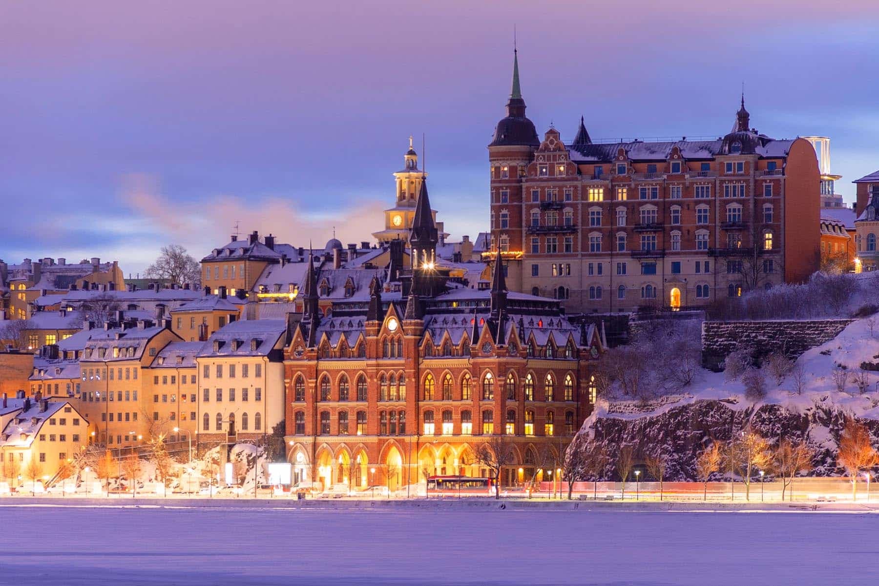 Noël sous la neige à Stockholm