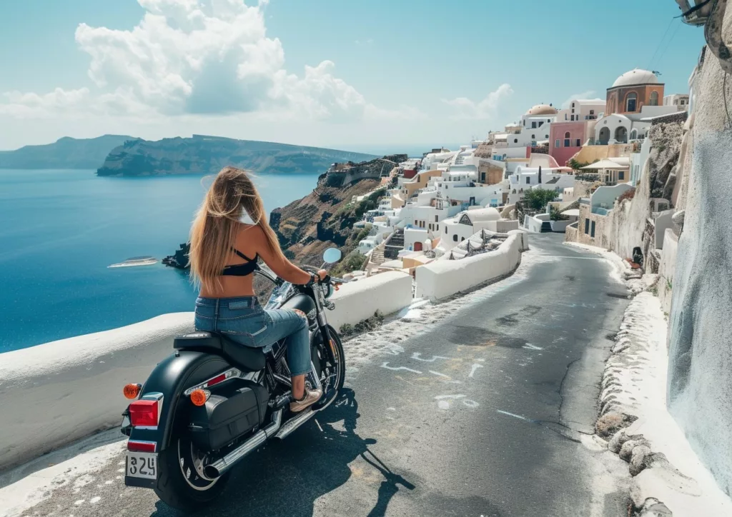 Profitez de votre séjour à moto à Santorin