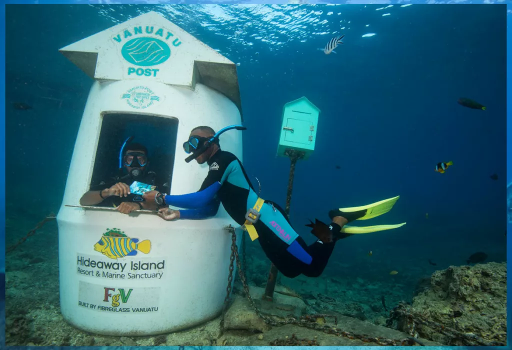L'incroyable bureau de poste sous-marin du Vanuatu