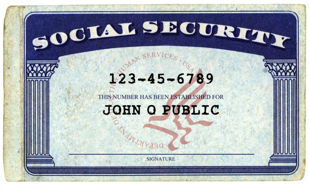 Numéro de sécurité sociale aux USA