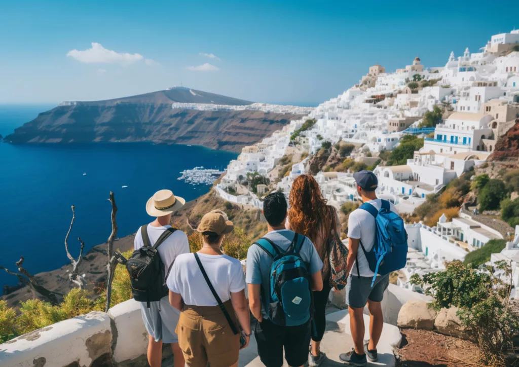 Voyages à Santorin entres amis