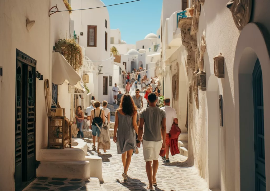 La douceur de la météo de Septembre à Santorin est agréable