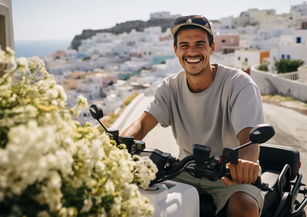 Se déplacer dans les rues de Fira