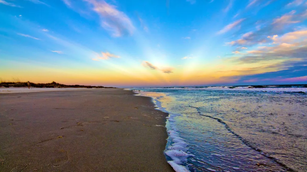 La célèbre plage d'Huntington Beach