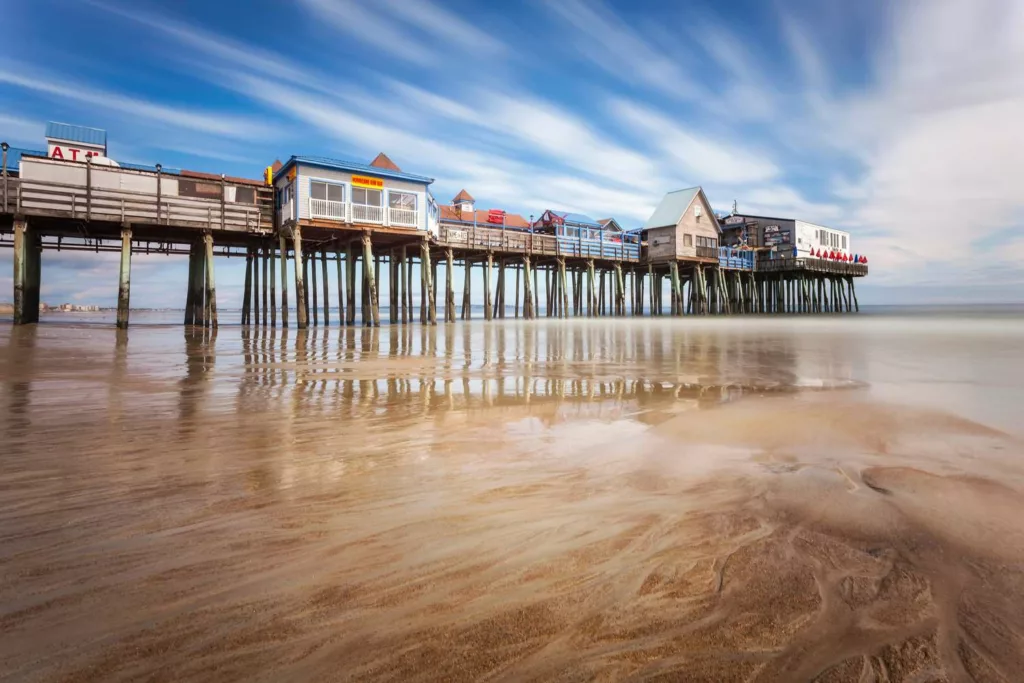 La plage d'Old Orchard en Automne