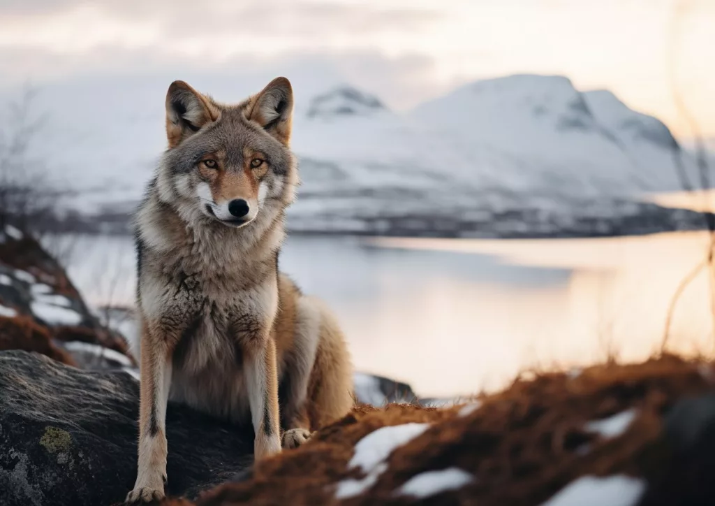 Les rares loups de Norvège sont visible dans le grand Nord