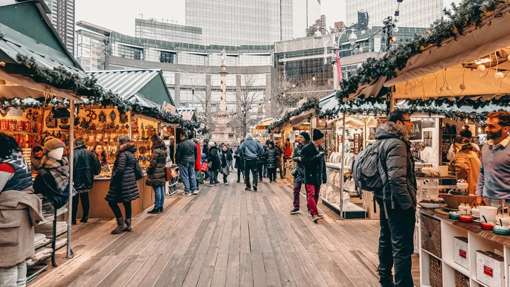 Découvrez le marché de Noël de Columbus Circle à New York