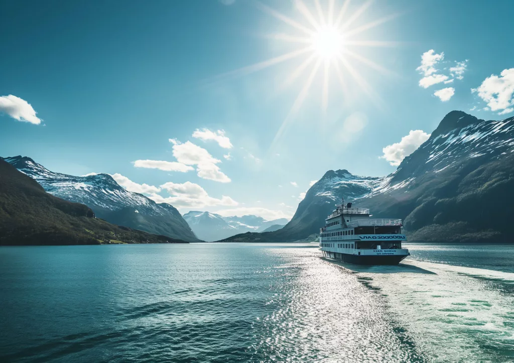 L'entrée dans le fjord en direction de Flåm