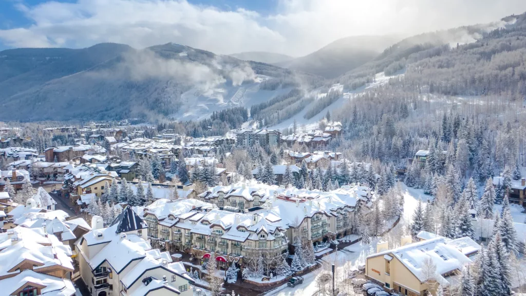 La célèbre station de ski des USA de The Vail au Colorado