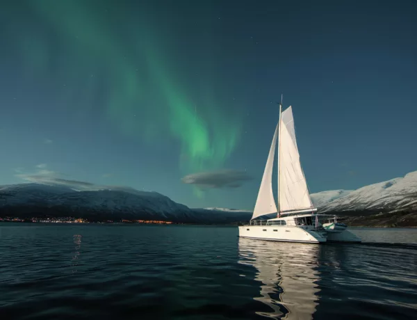 Voir les aurores boréales depuis une croisière à Tromsø