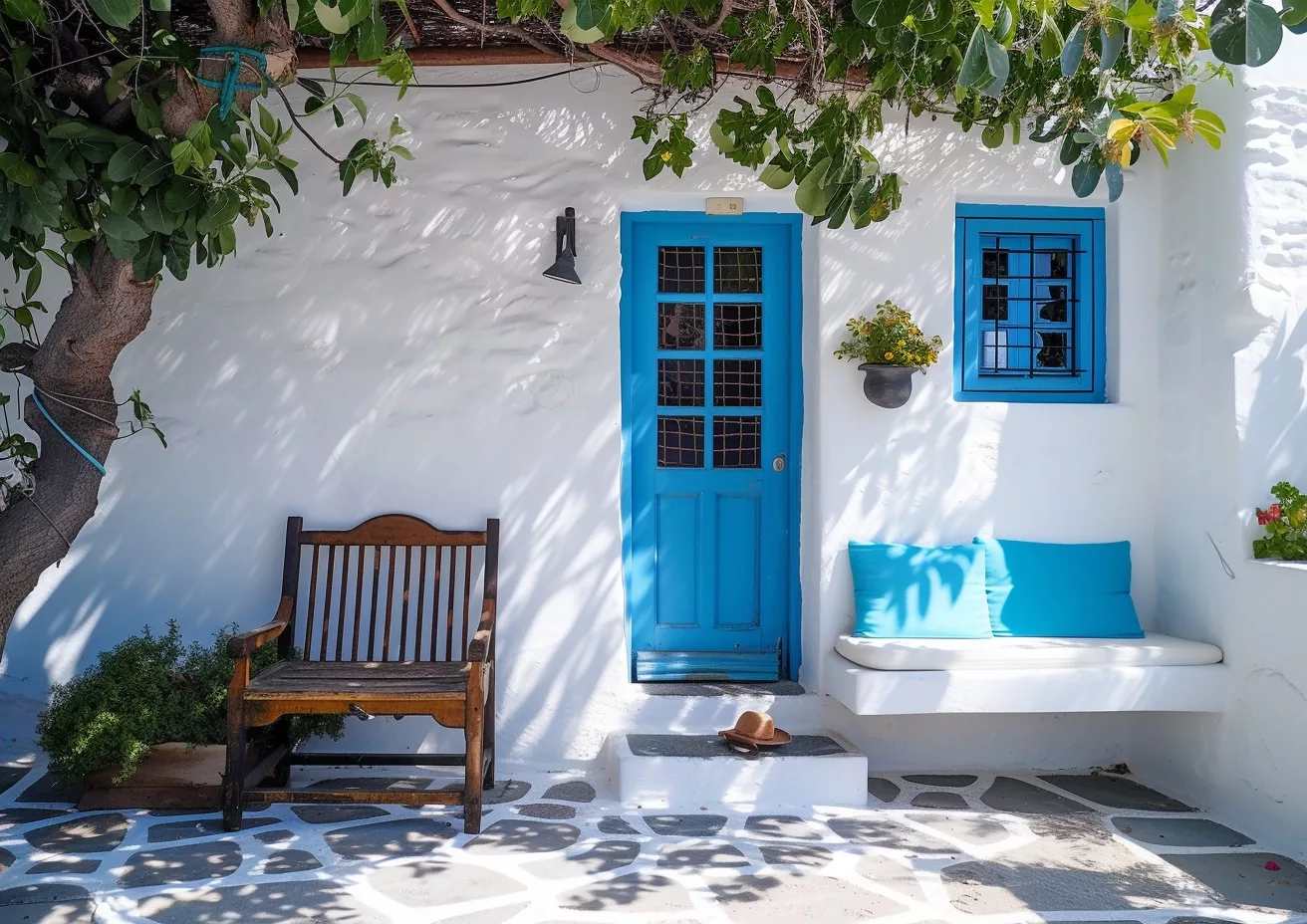 Pourquoi les maisons de Santorin sont-elles bleues et blanches ?