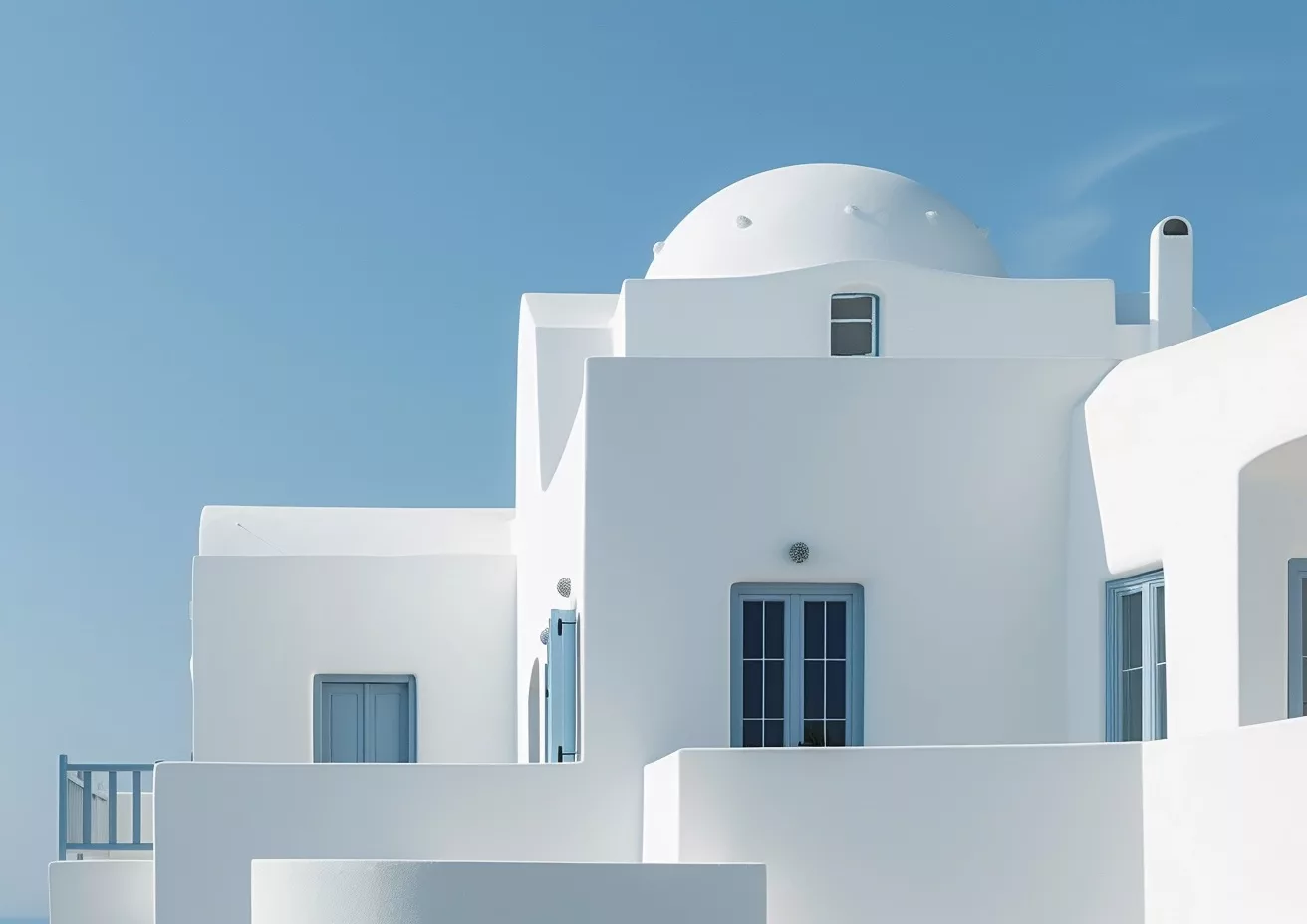 Pourquoi les maisons de Santorin sont-elles bleues et blanches ?