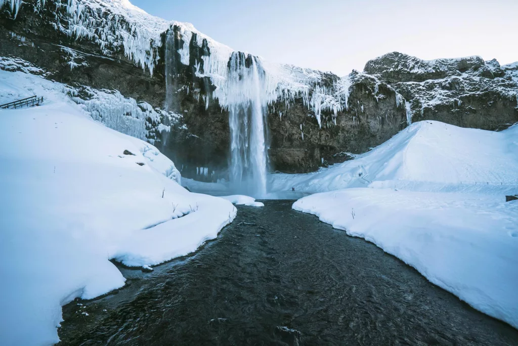 Seljalandsfoss en hiver